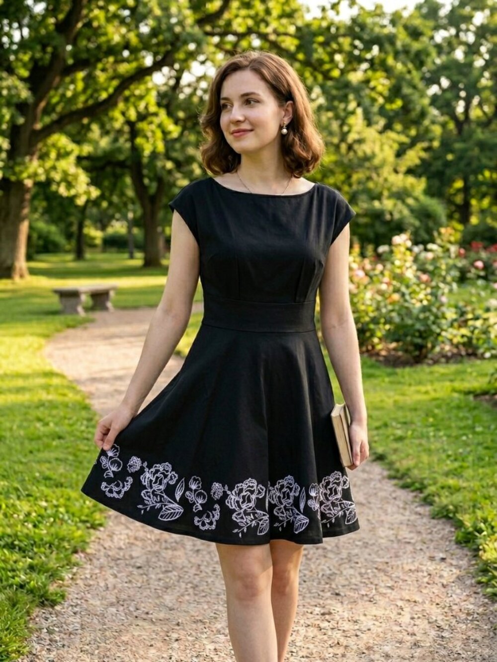 Kate Spade Embroidered Fiorella Dress - XS